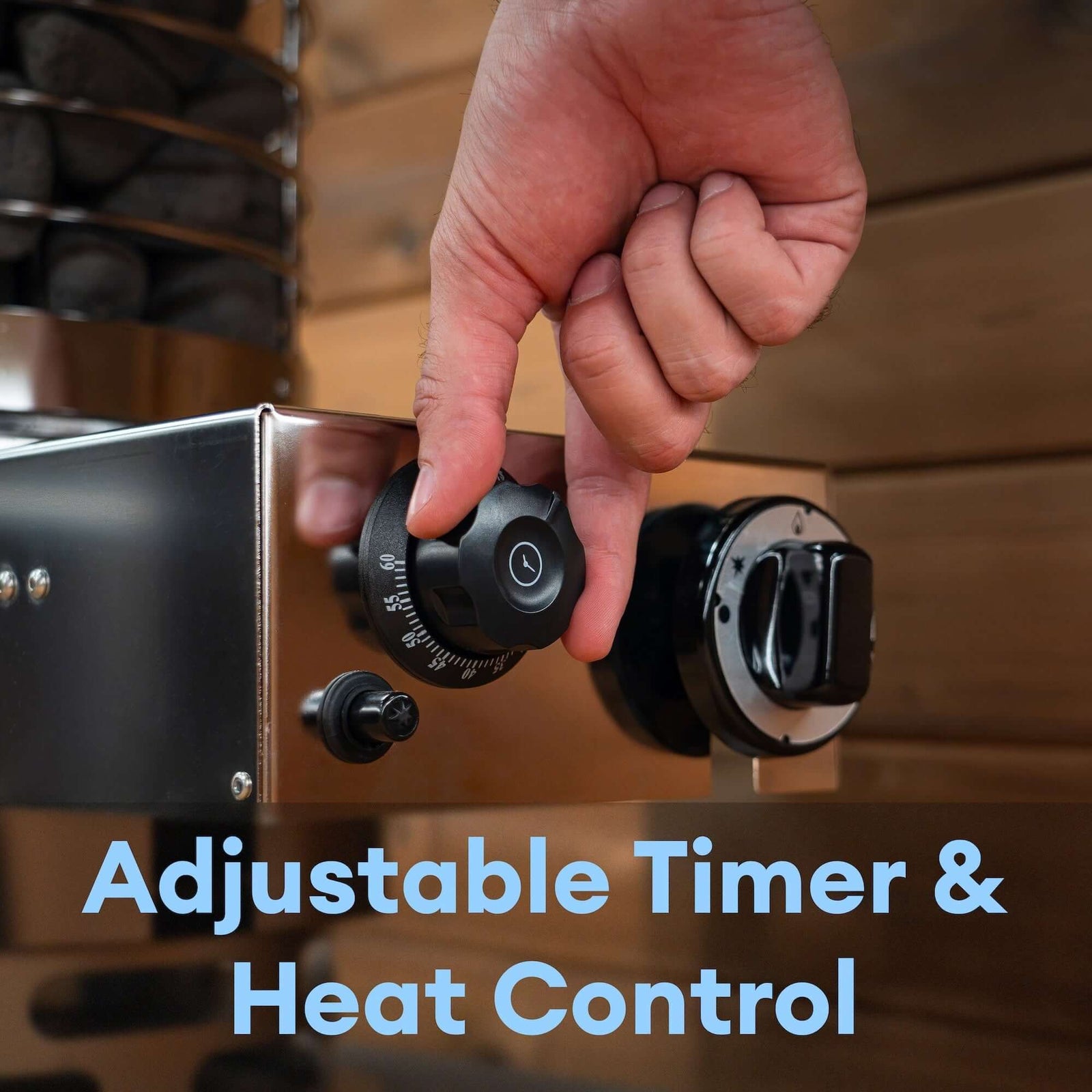 Adjustable Timer & Heat Control for SaunaLife TITAN SL1 Portable Propane Sauna Heater