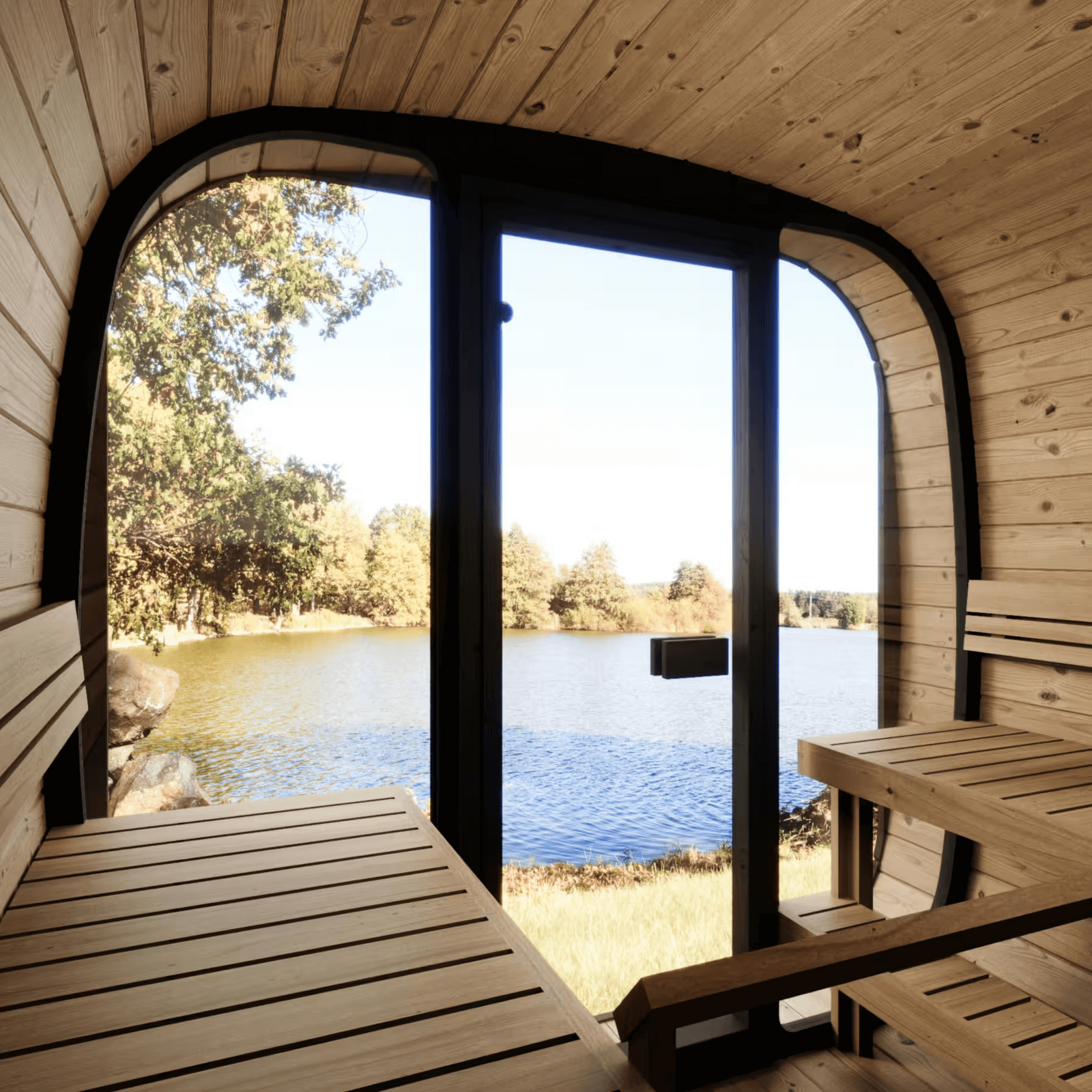 SaunaLife CL7G 6-Person Cube-Series Outdoor Sauna Kit