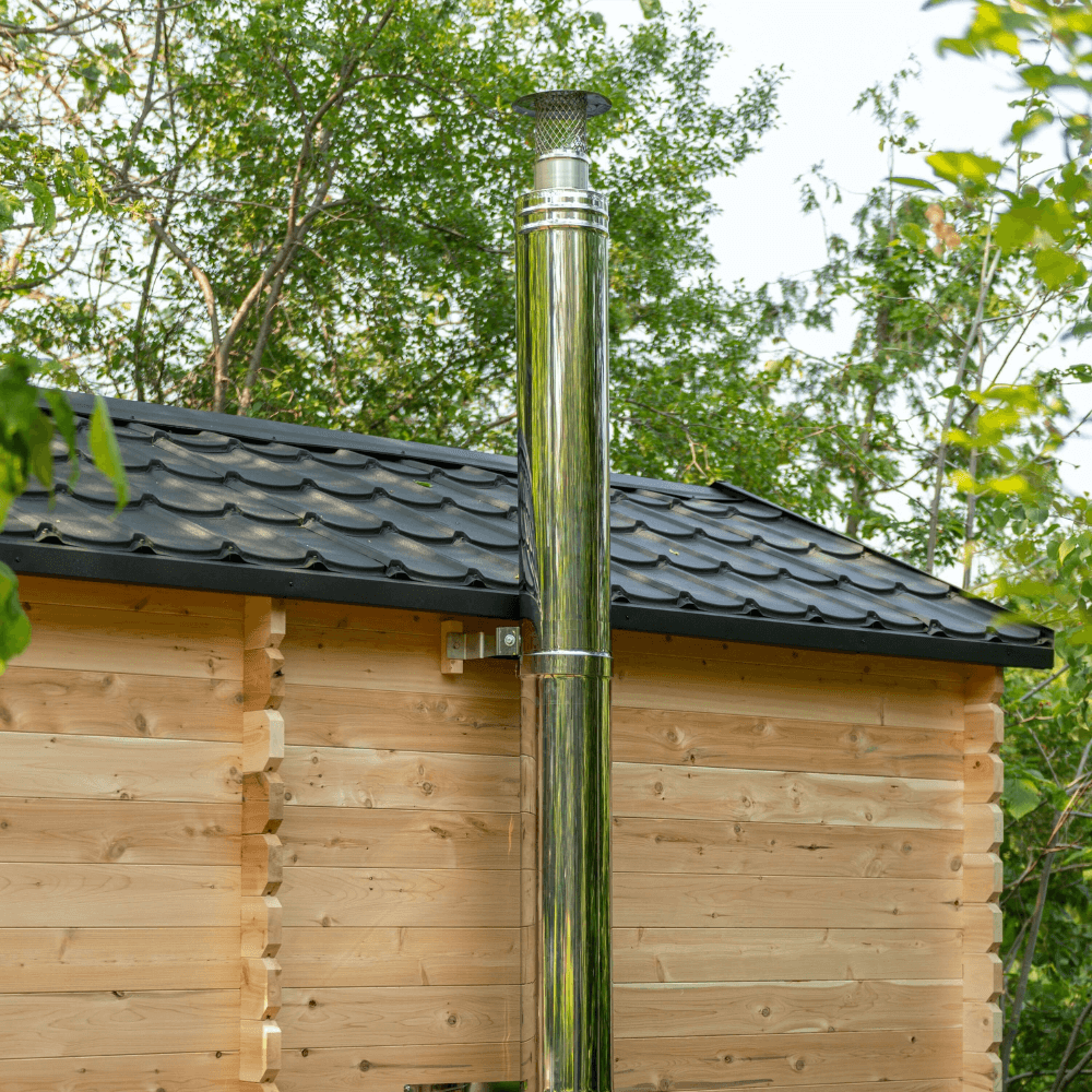 Dundalk Leisurecraft Canadian Timber 6 Person Georgian Cabin Sauna w/ Changeroom | CTC88CW