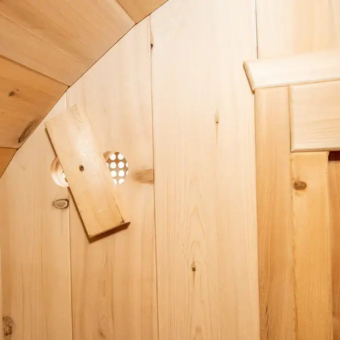 Dundalk Leisurecraft Canadian Timber 4-Person Harmony Barrel Sauna | CTC22W