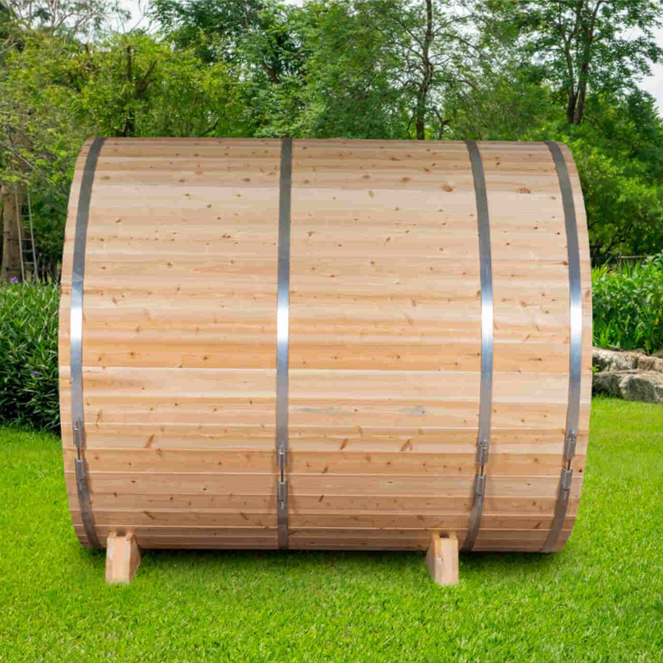 Dundalk Leisurecraft Canadian Timber 6-Person Tranquility MP Barrel Sauna | CTC2345MP