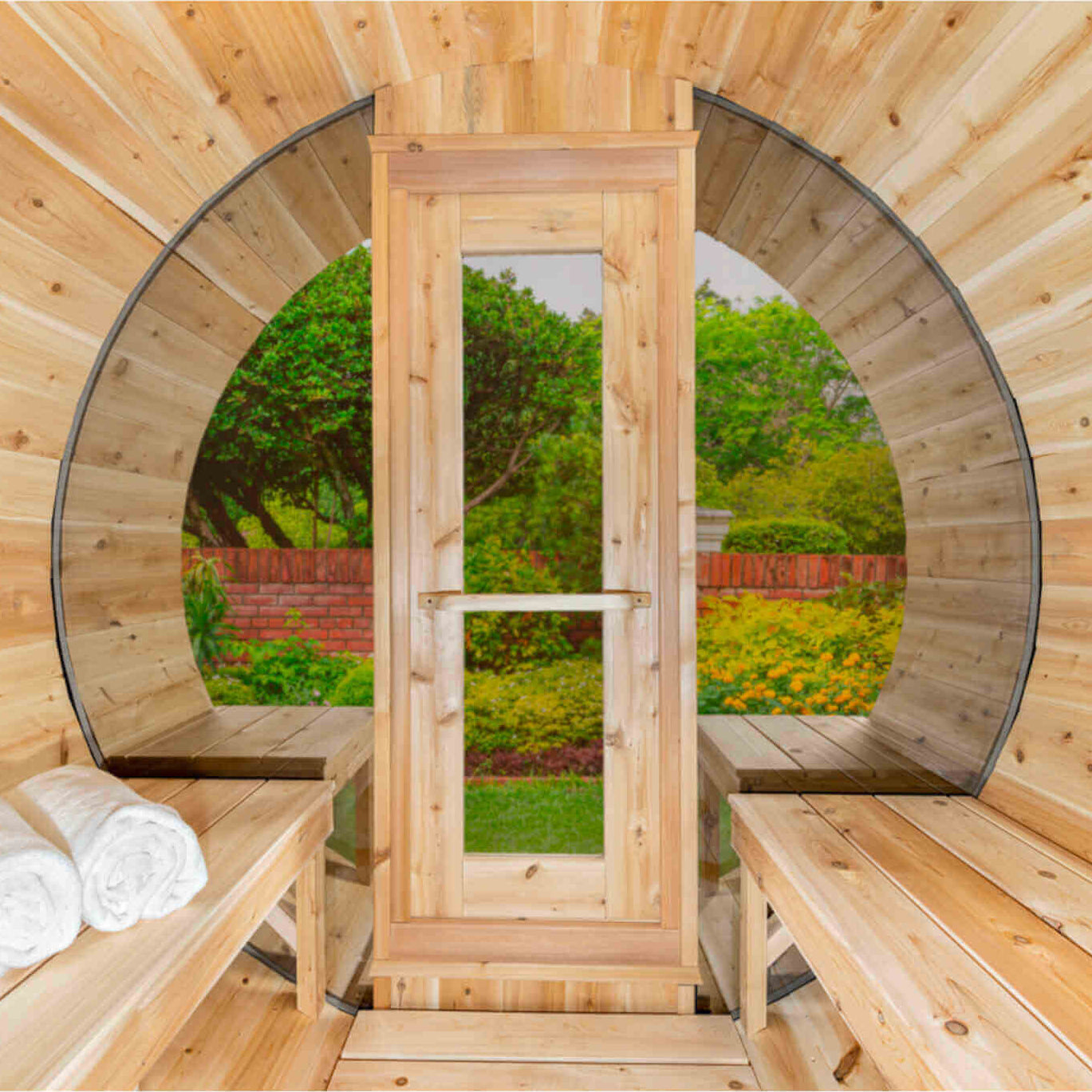 Dundalk Leisurecraft Canadian Timber 6-Person Tranquility MP Barrel Sauna | CTC2345MP