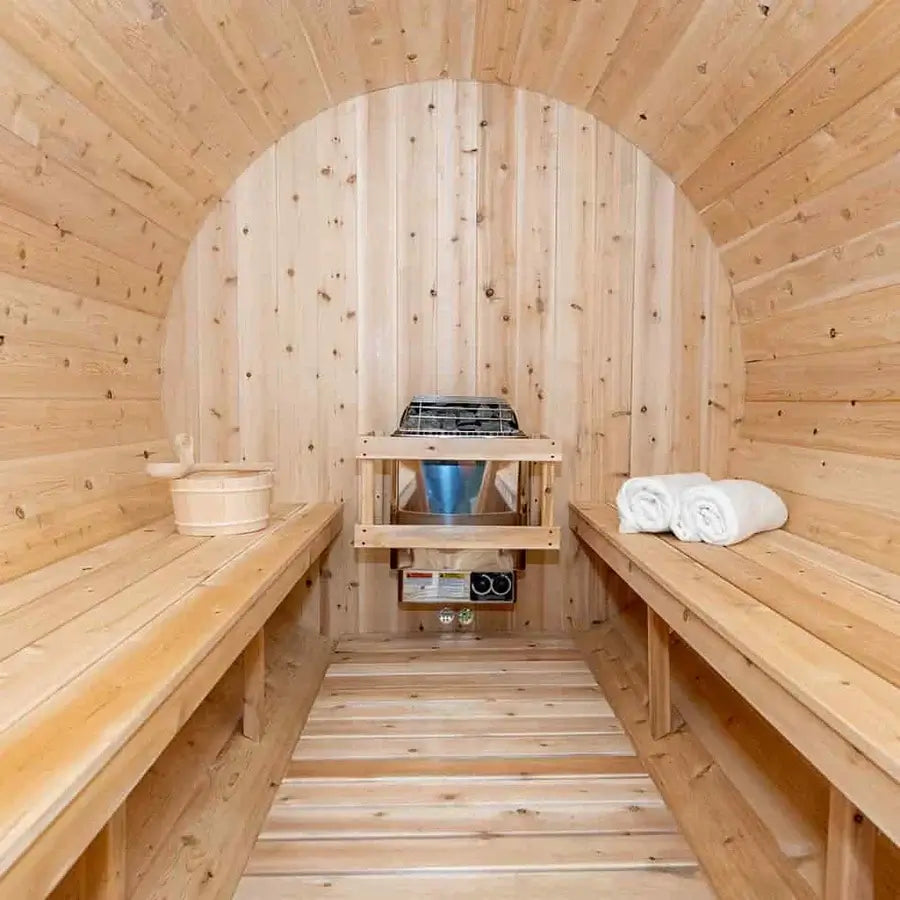 Dundalk Leisurecraft Canadian Timber 4-Person Serenity Barrel Sauna | CTC2245W