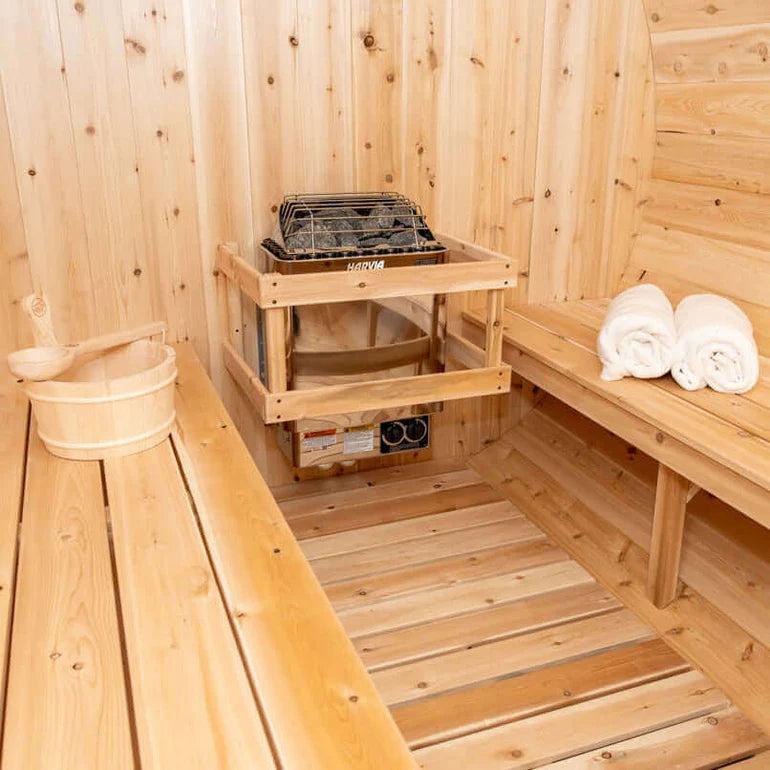 Dundalk Leisurecraft Canadian Timber 4-Person Serenity Barrel Sauna | CTC2245W