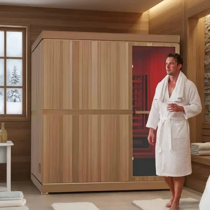 Finnmark FD-5 Trinity XL 4-Person Hybrid Sauna with Traditional Heater, Infrared & Red Light Therapy | FD-KN005
