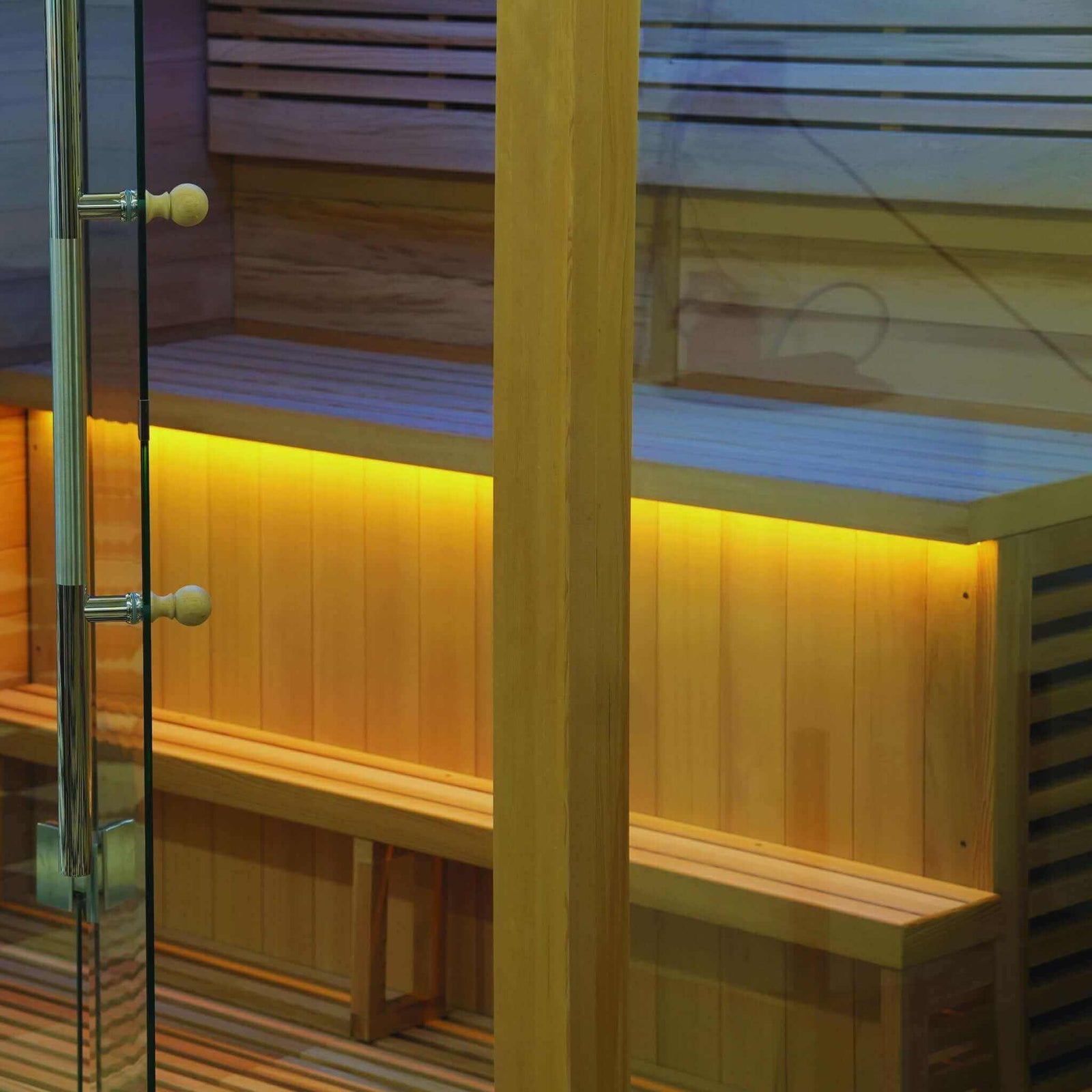 Golden Designs Hanko 3-Person Indoor Traditional Sauna Kit + Red Light Therapy | GDI-7202-01