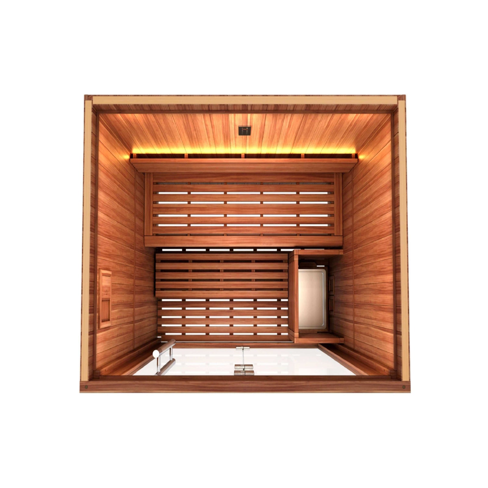 Golden Designs Sundsvall 2-Person Indoor Sauna & Harvia Traditional Electric Heater Kit | GDI-7289-02