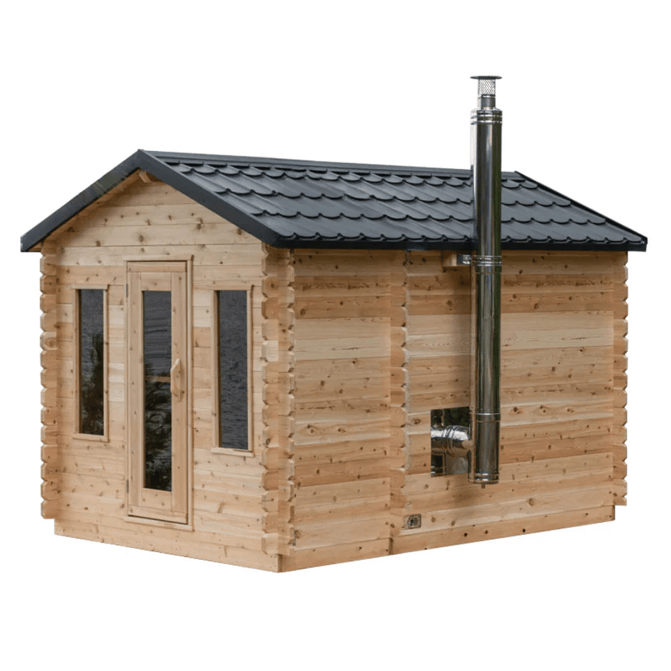 Dundalk Leisurecraft Canadian Timber 6 Person Georgian Cabin Sauna w/ Changeroom | CTC88CW