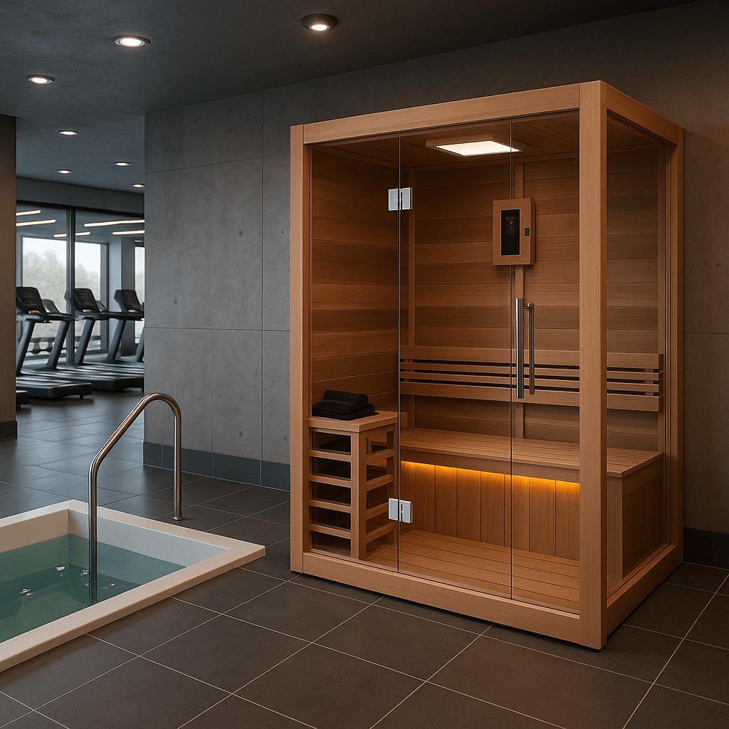 Golden Designs Hanko 3-Person Indoor Traditional Sauna Kit + Red Light Therapy | GDI-7202-01