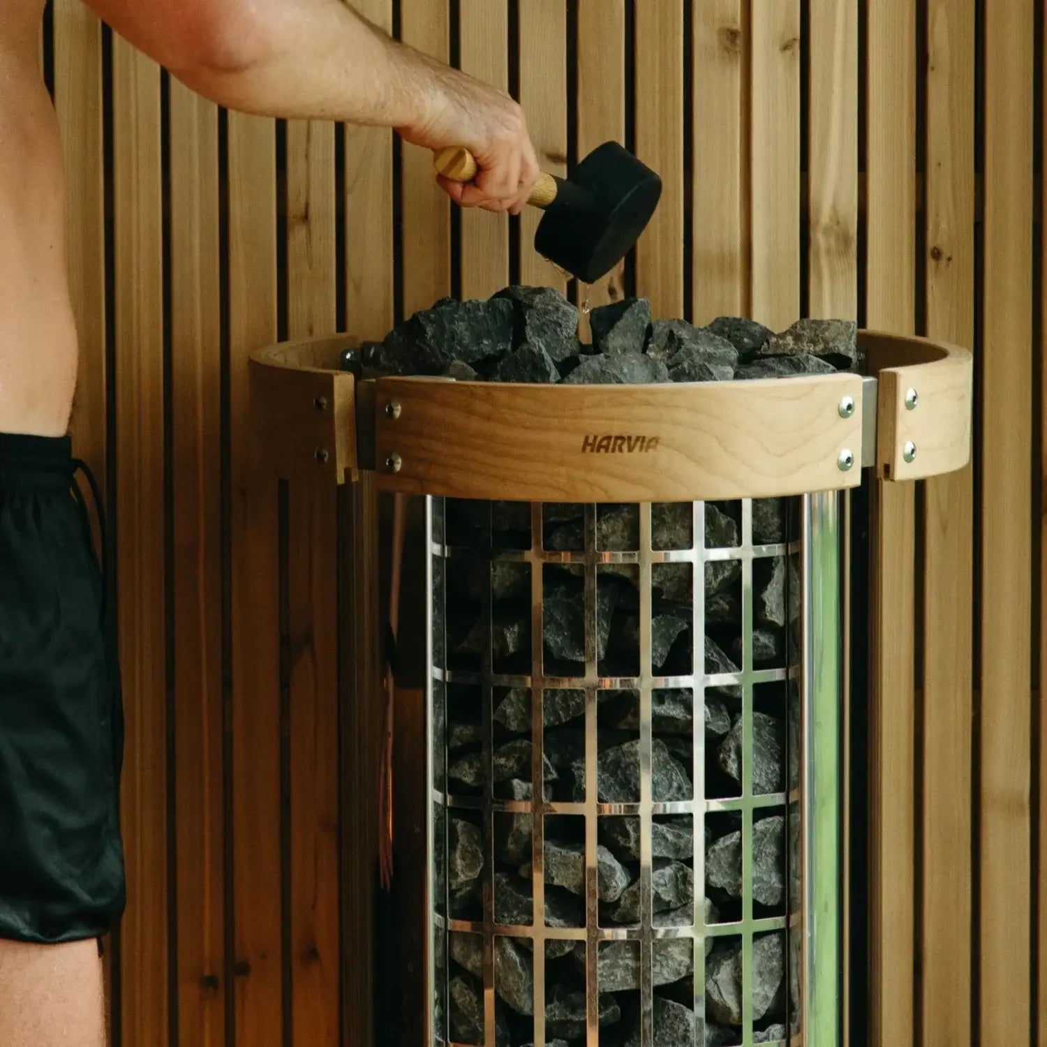 Harvia Cilindro Half Series Electric Sauna Heater w/ Built-In Controls | 6/8/9kW