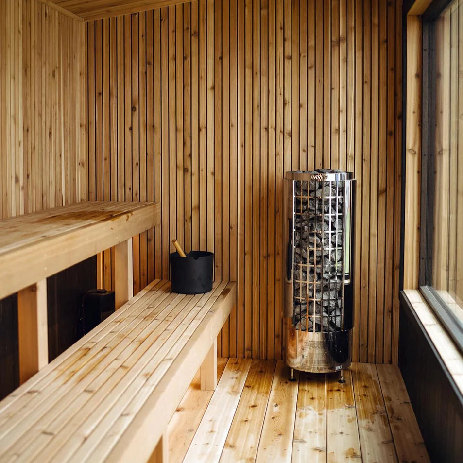 Harvia_Cilindro_Sauna_Heater in a modern Sauna
