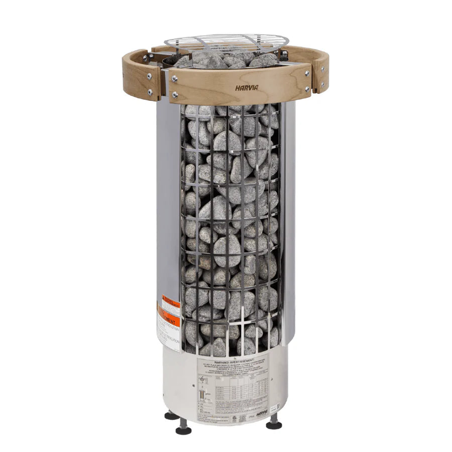 Harvia Cilindro Half Series Electric Sauna Heater w/ Built-In Controls | 6/8/9kW