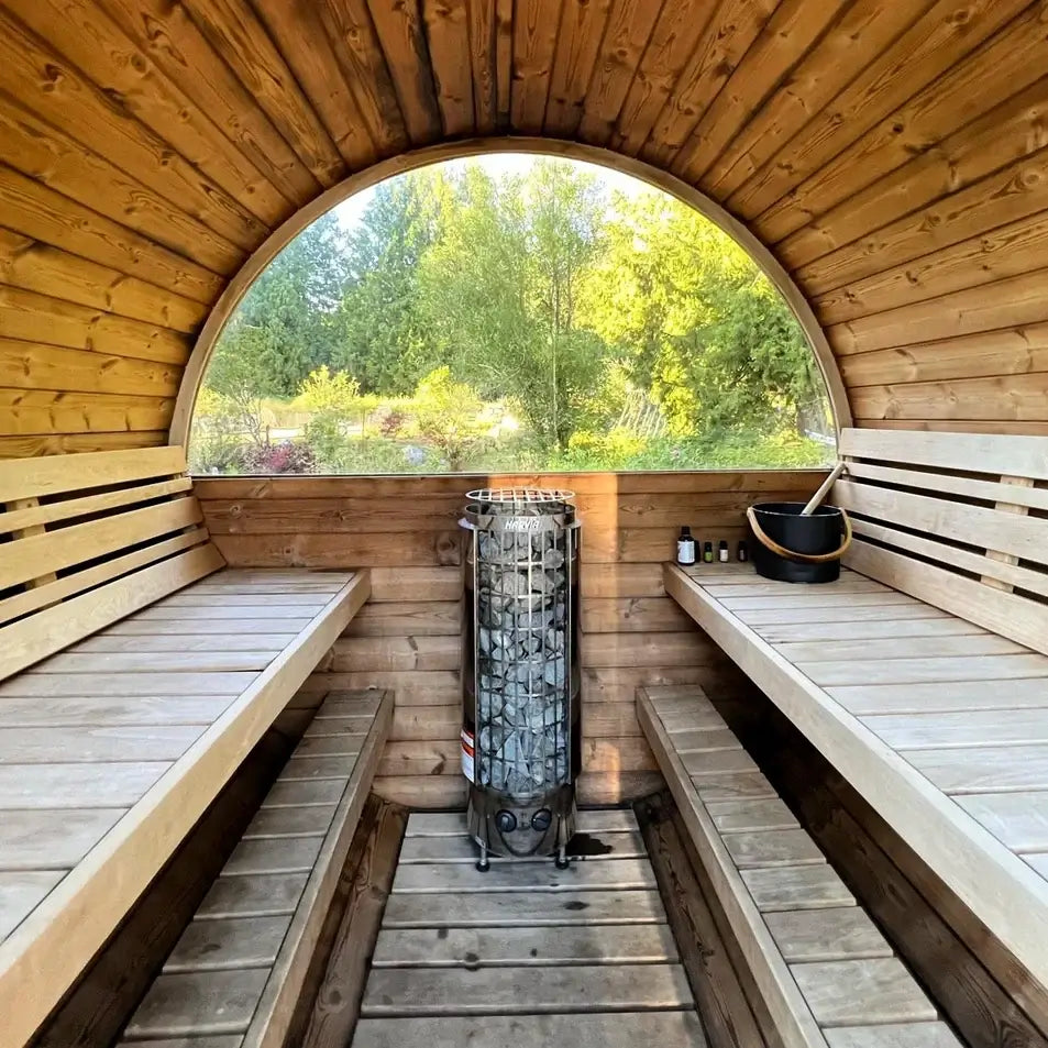 Harvia Cilindro Half Series Electric Sauna Heater w/ Built-In Controls | 6/8/9kW