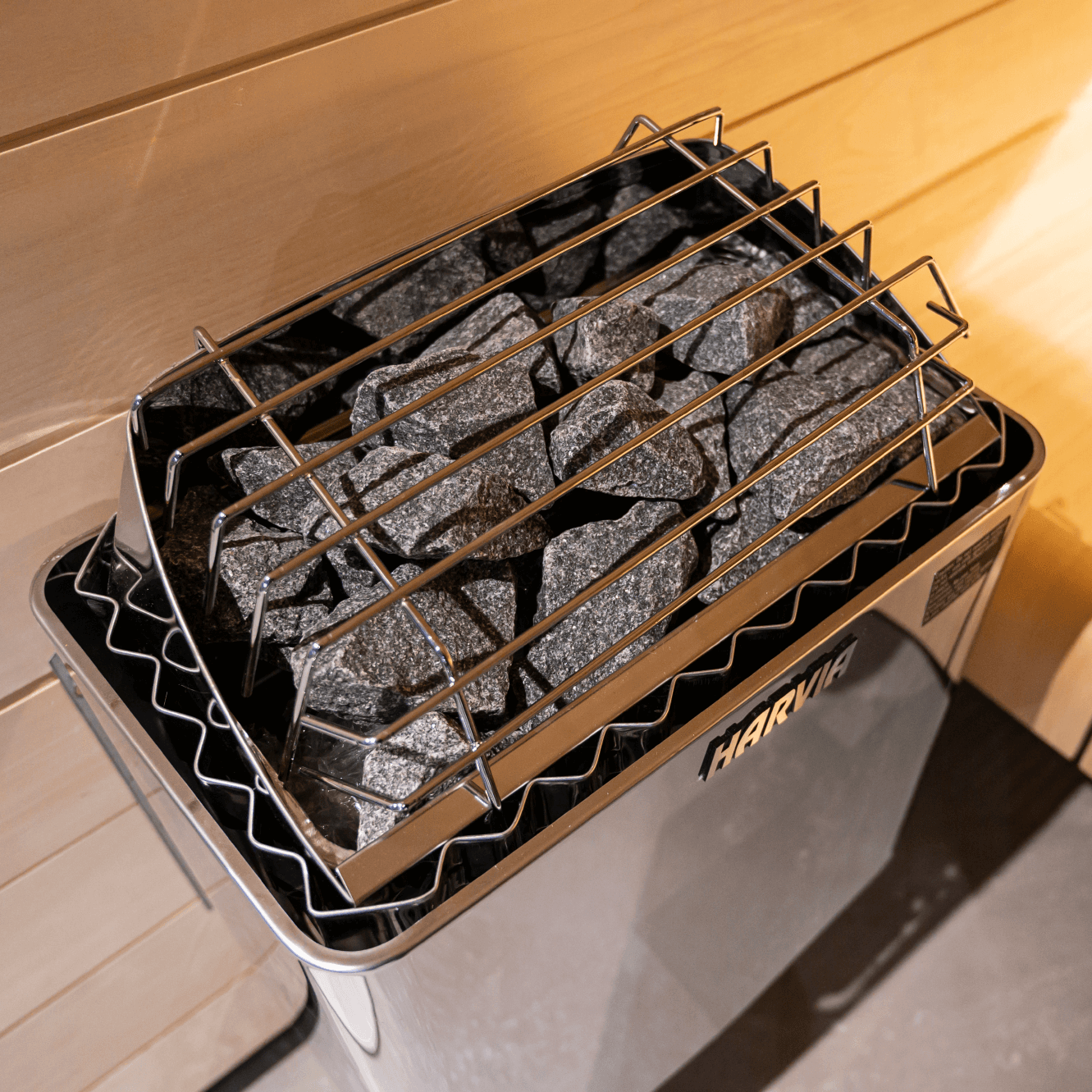 Harvia KIP Electric Sauna Heater w/ Built-in Controls 4.5/6/8kW close up