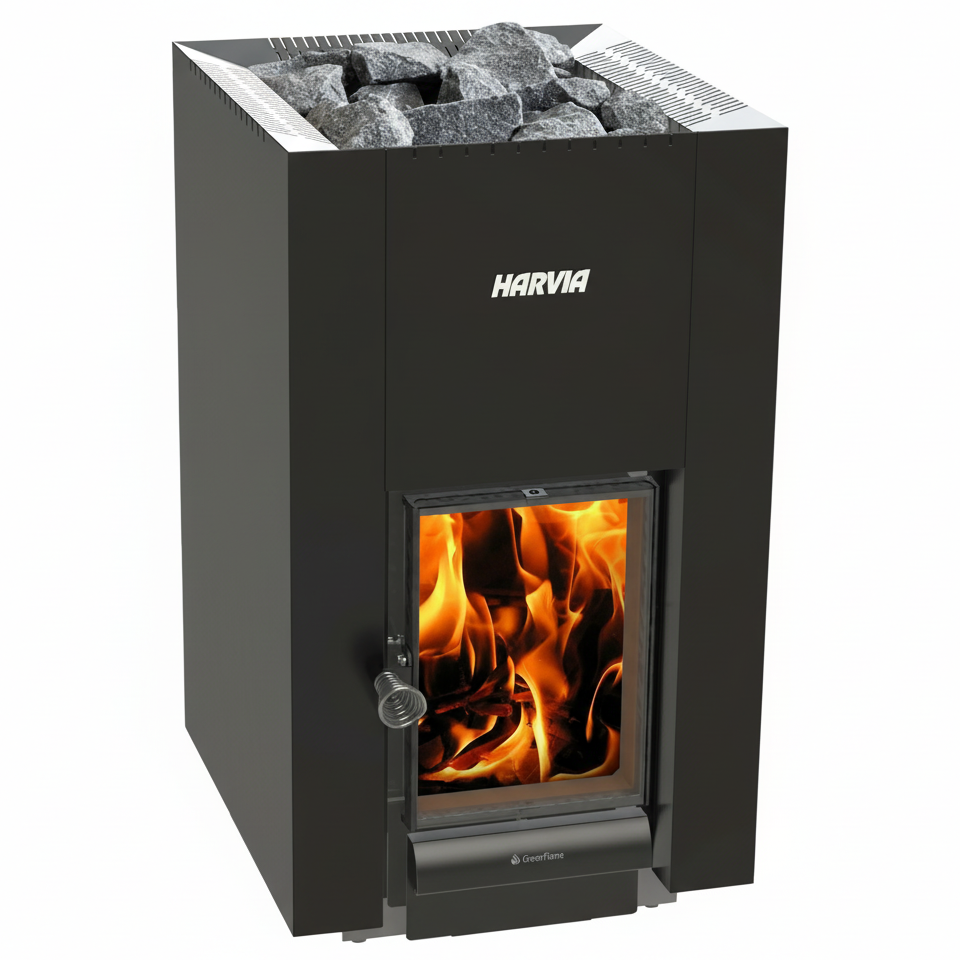 Harvia Linear 22 GreenFlame 15.7kW Wood Burning Sauna Stove