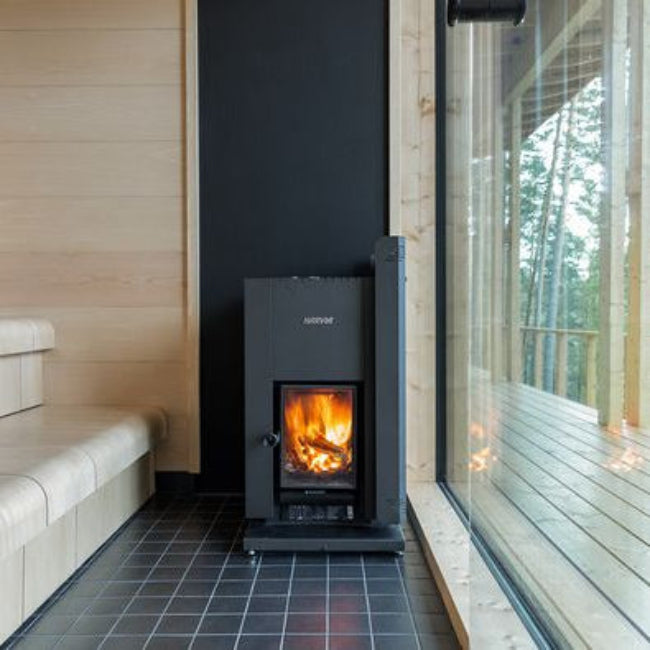 Harvia Linear 22 GreenFlame 15.7kW Low Emission Wood Burning Sauna Stove