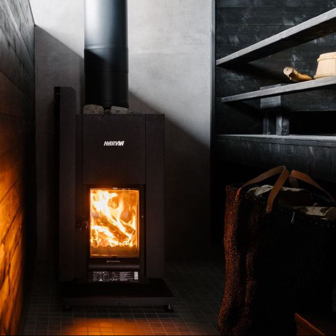 Harvia Linear 22 GreenFlame 15.7kW Low Emission Wood Burning Sauna Stove