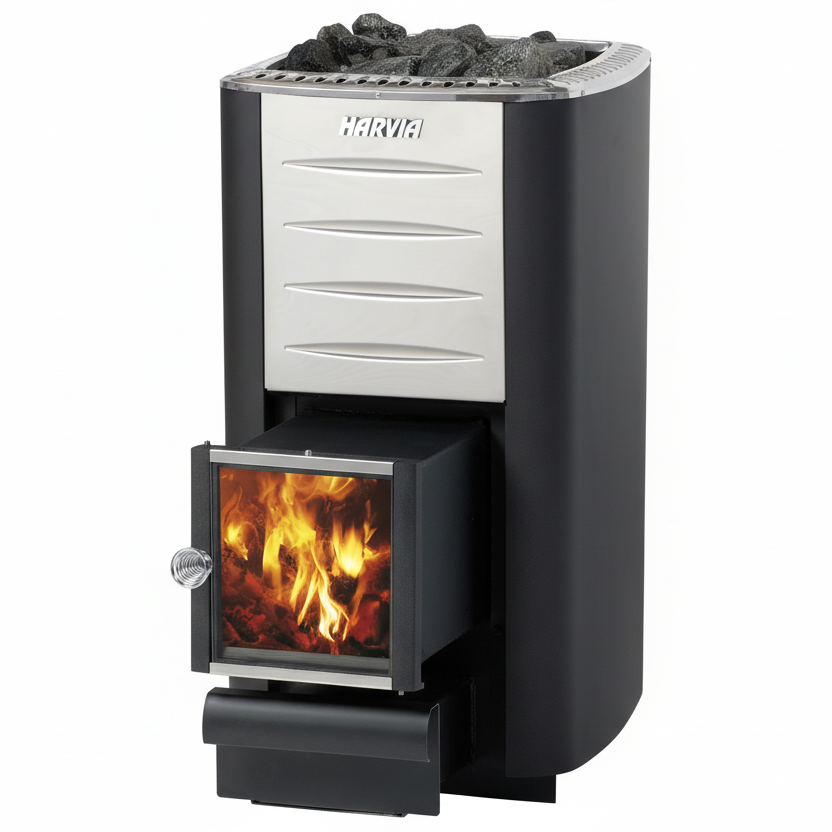 Harvia M3 SL 16.5kW Wood-Burning Sauna Stove w/ Exterior Feed