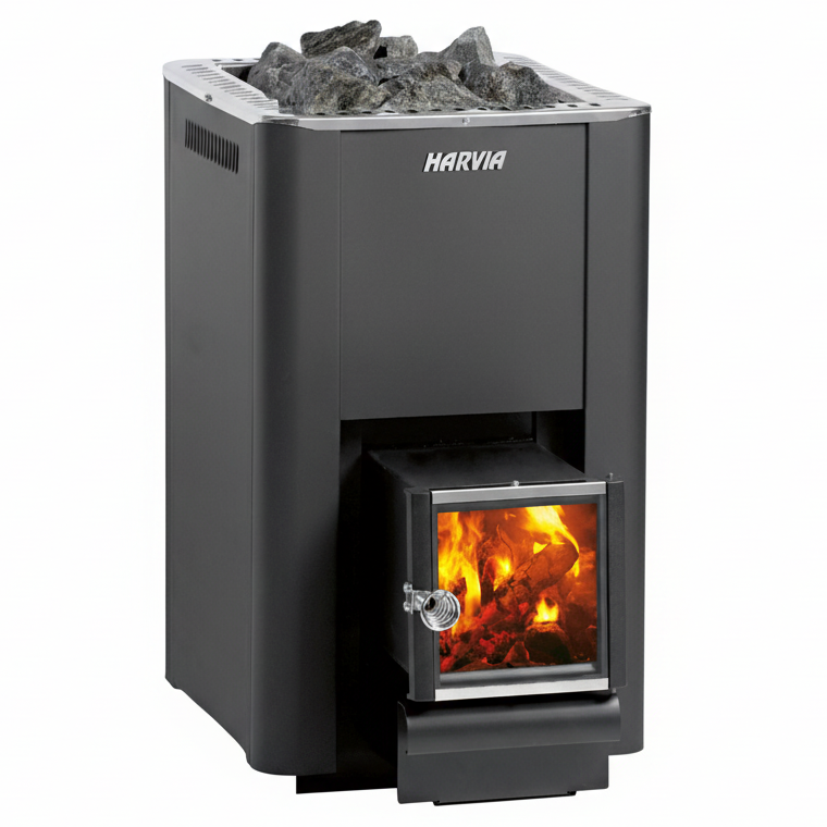 Harvia 20 PRO SL 24kW Wood-Burning Sauna Stove w/ Exterior Feed