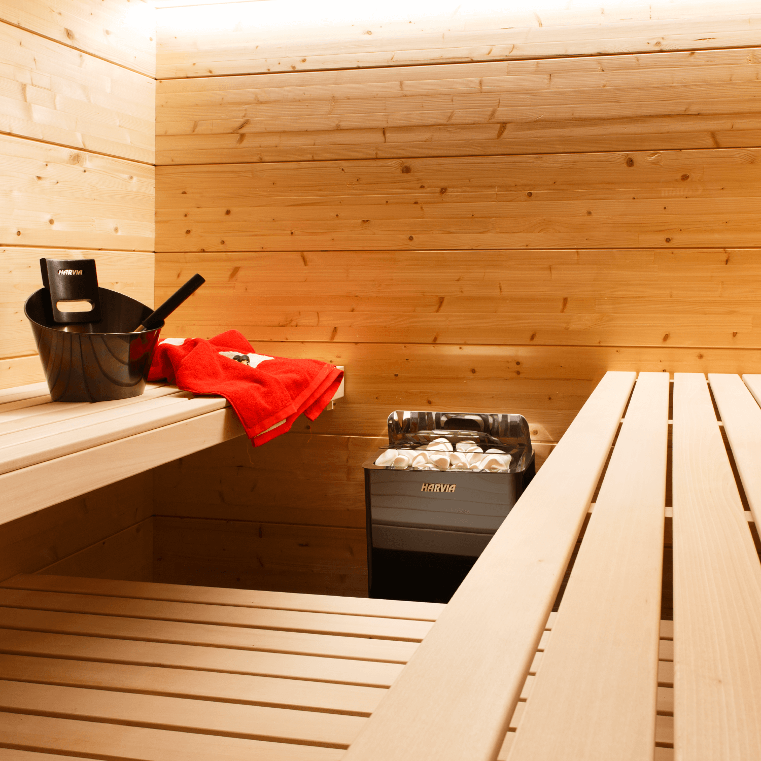 Harvia The Wall Electric Sauna Heater w/ Built-in Controls 6/8kW