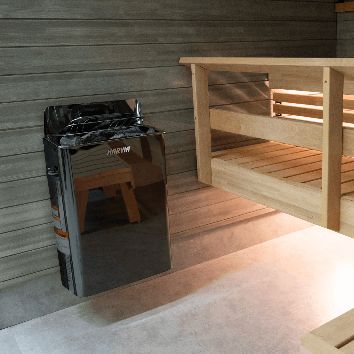 Harvia The Wall Electric Sauna Heater w/ Built-in Controls 6/8kW