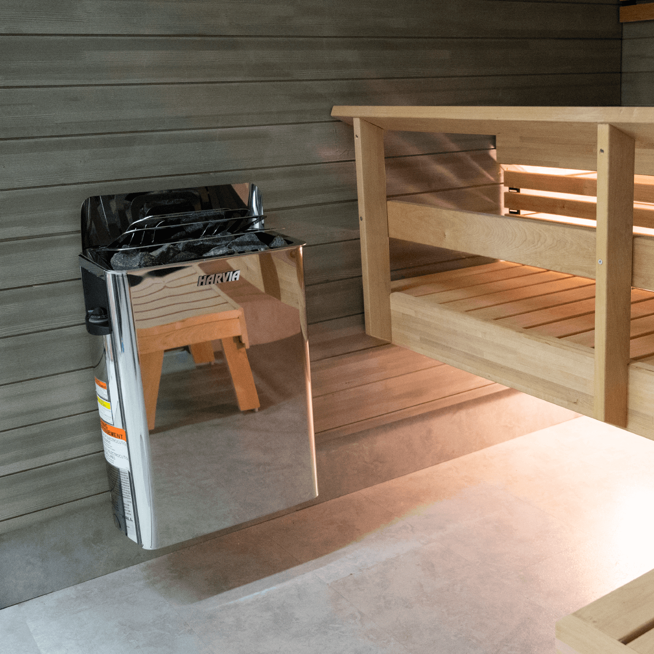 Harvia The Wall Electric Sauna Heater w/ Built-in Controls 6/8kW
