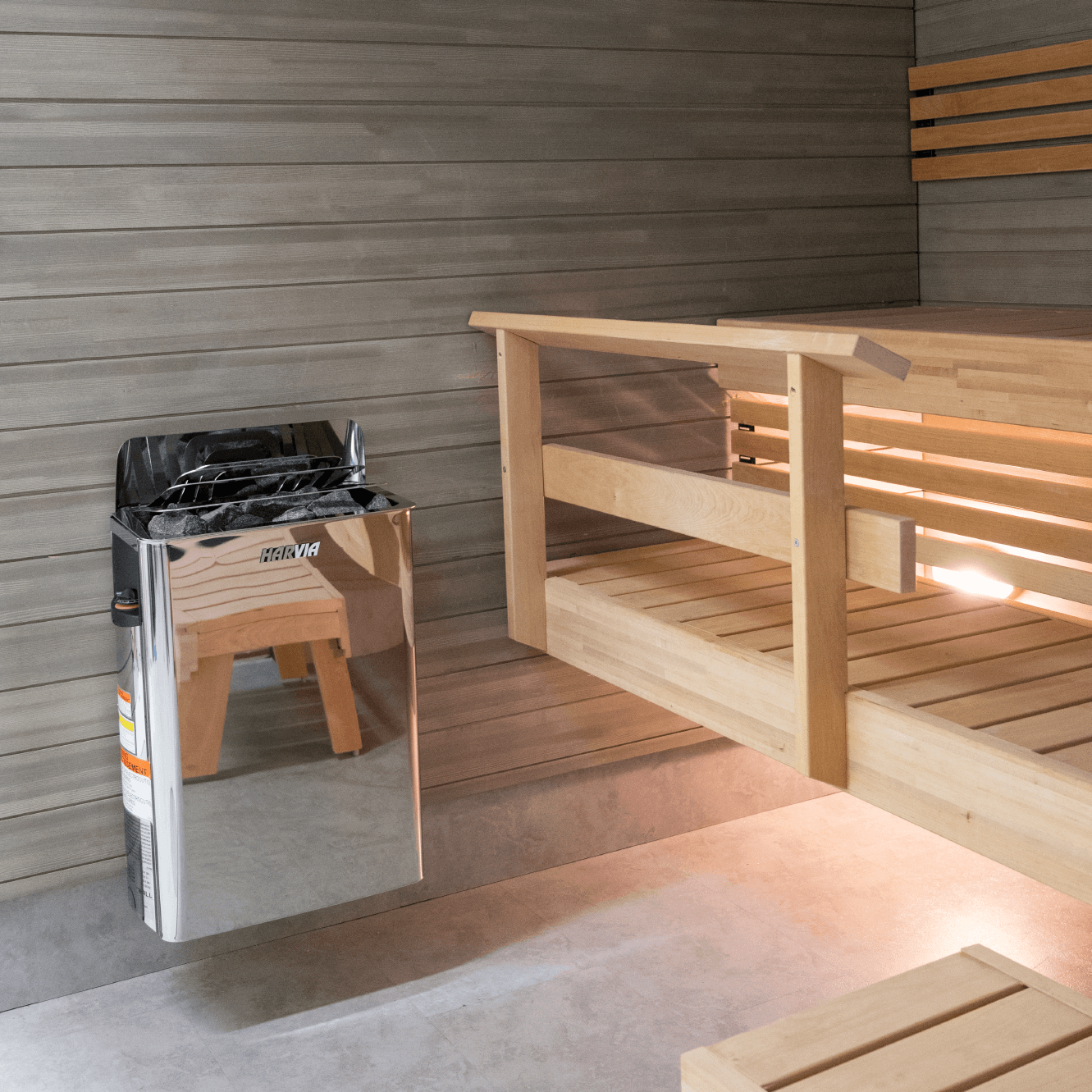 Harvia The Wall Electric Sauna Heater w/ Built-in Controls 6/8kW