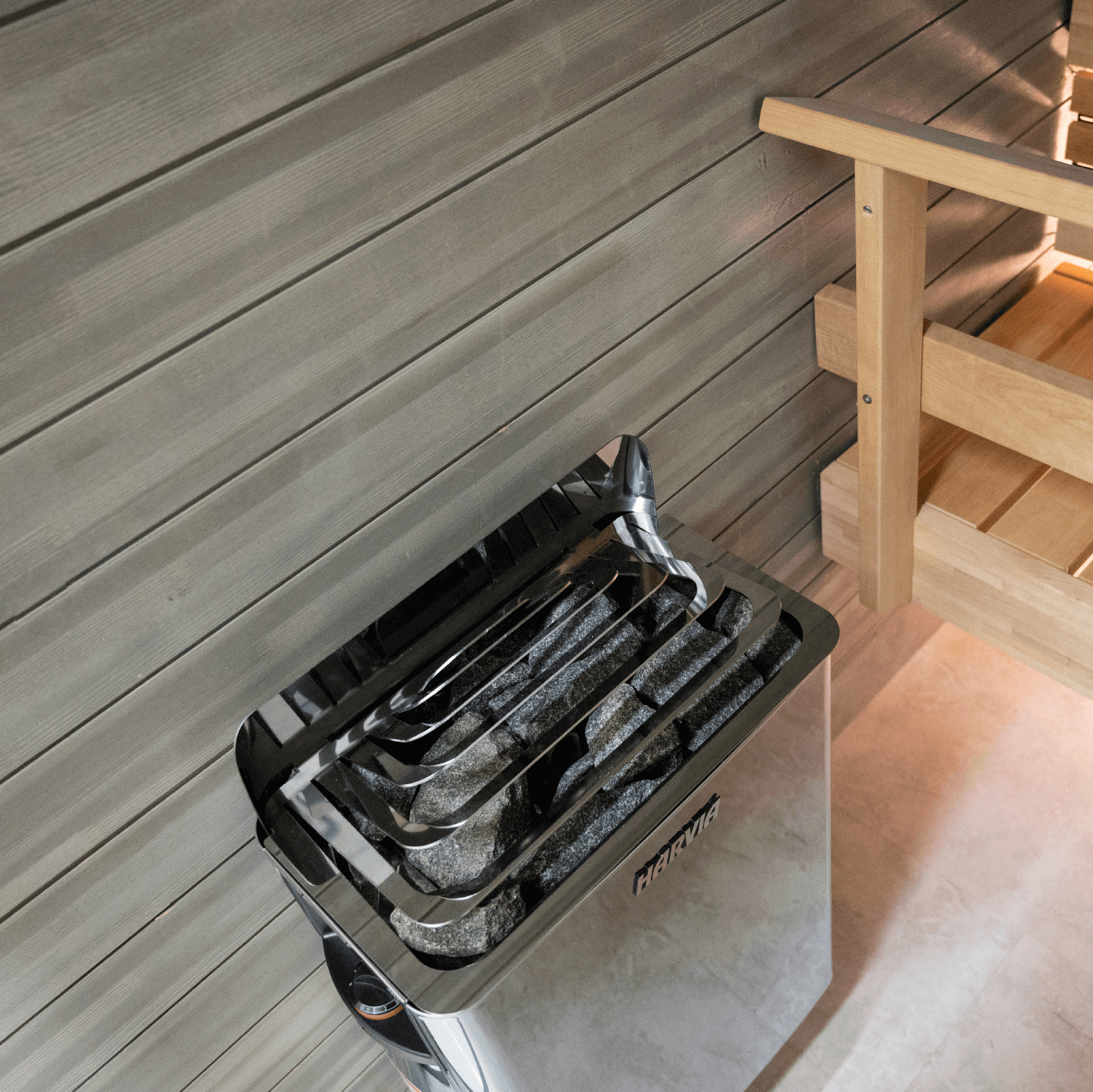 Harvia The Wall Electric Sauna Heater w/ Built-in Controls 6/8kW