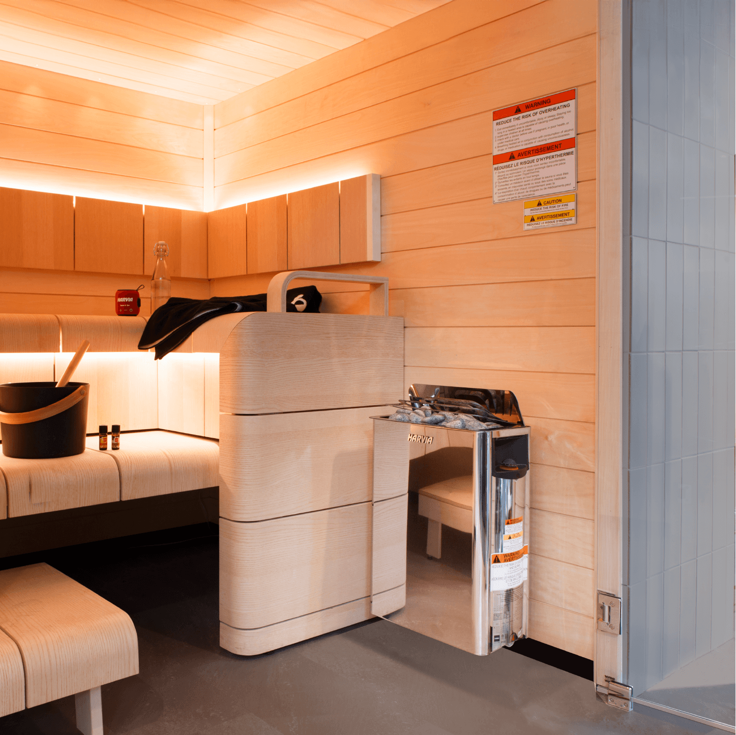 Harvia The Wall Electric Sauna Heater w/ Built-in Controls 6/8kW