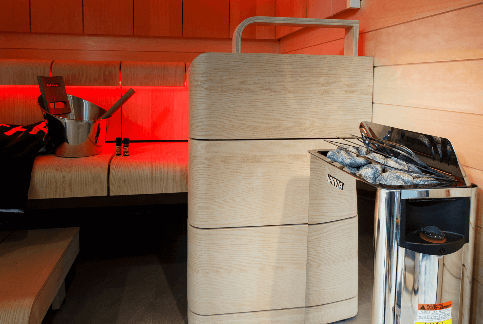 Harvia The Wall Electric Sauna Heater w/ Built-in Controls 6/8kW