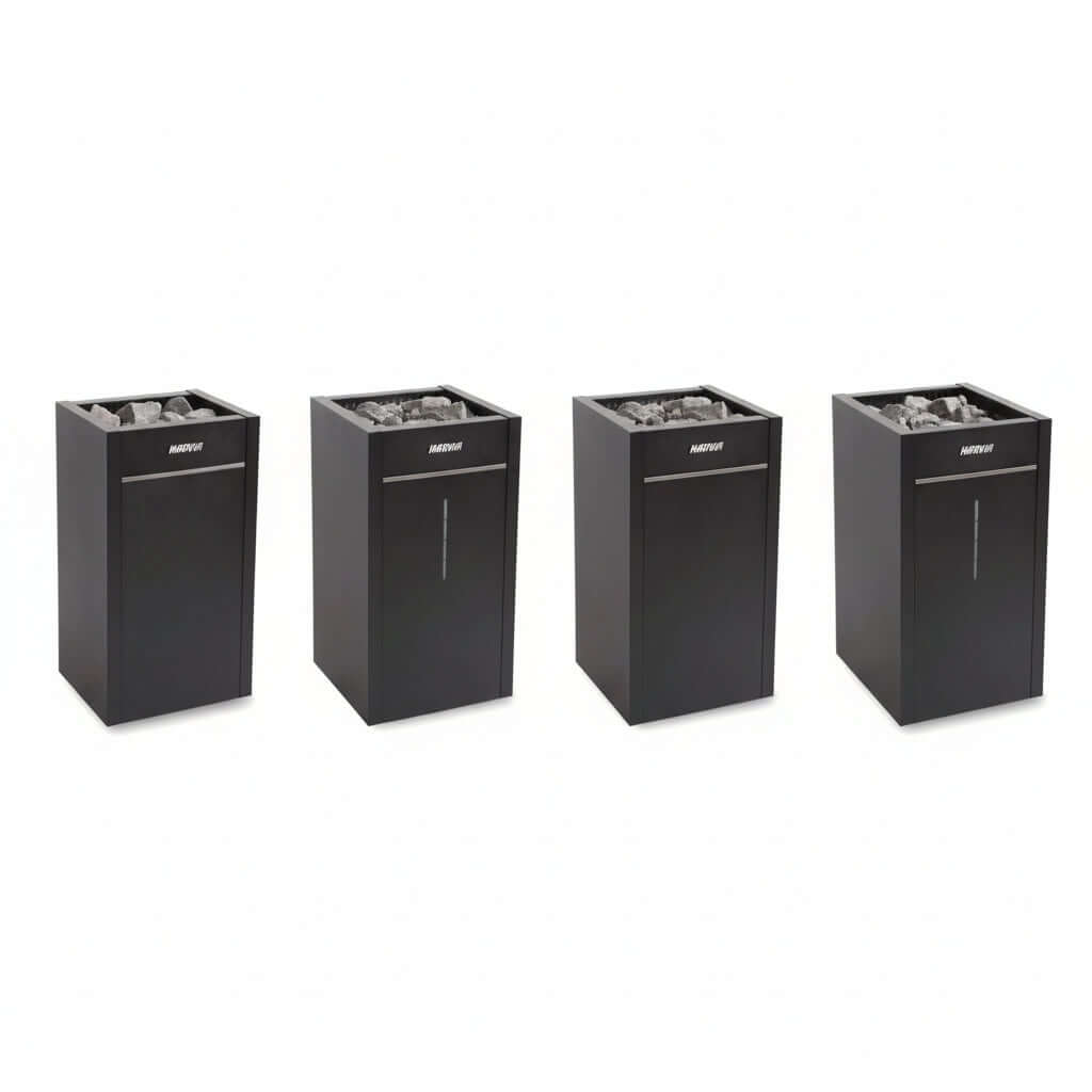 Different sizes of Harvia Virta Electric Sauna Heaters