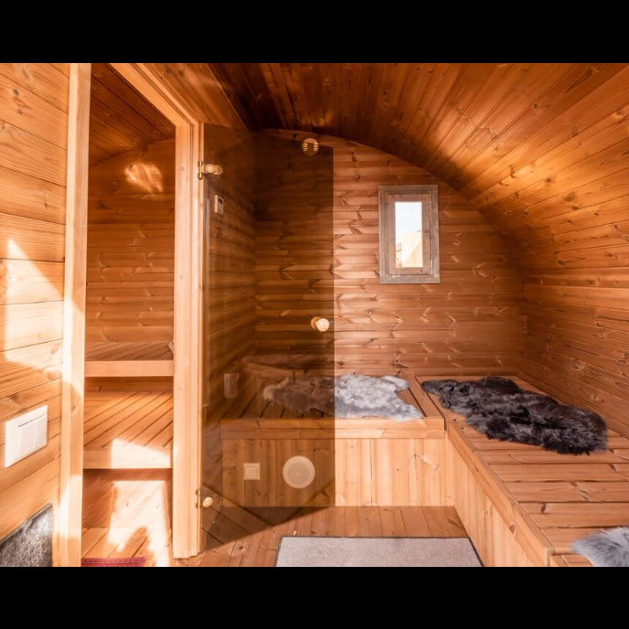 SaunaLife G11 8-Person Outdoor Barrel Sauna