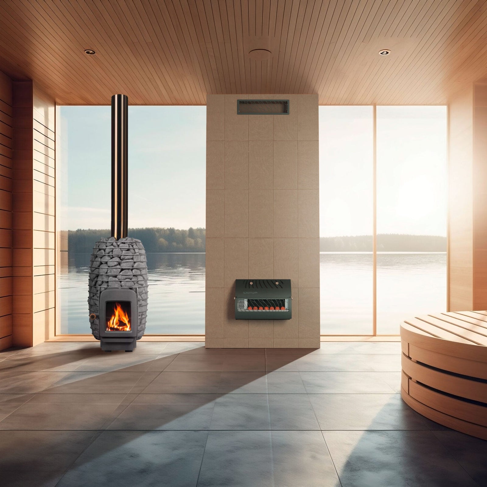 Saunum Sauna Temp & Steam Equalizer In-Wall | AirSolo Wall