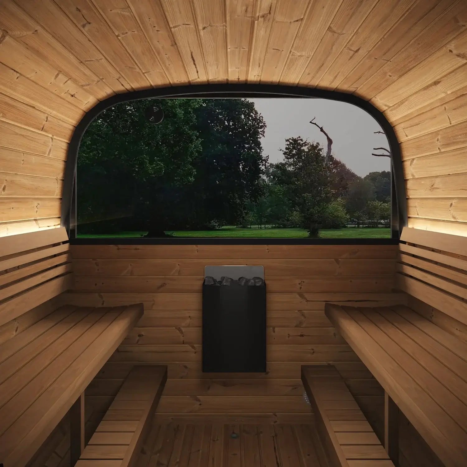 SaunaLife CL12GCP 8-Person Cube-Series Outdoor Sauna Kit