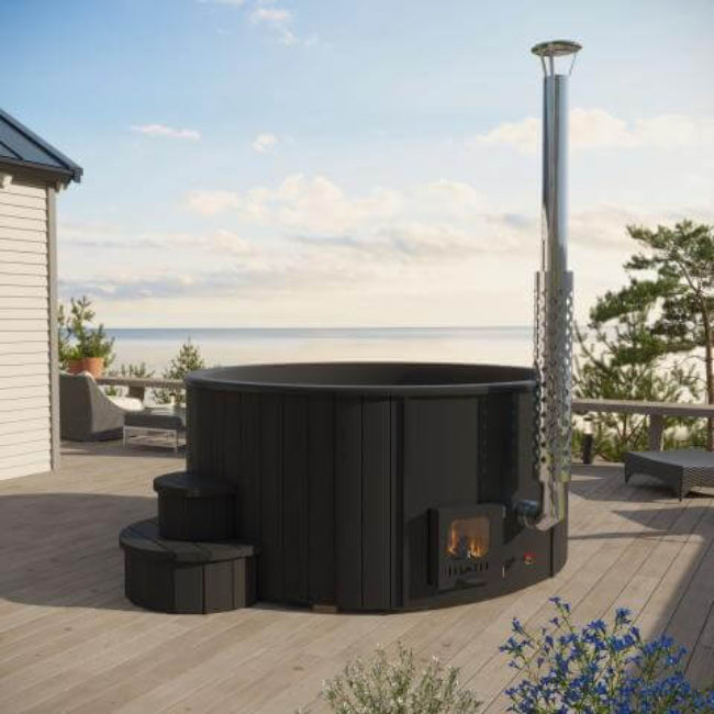 SaunaLife S4 6-Person Wood-Fired Hot Tub | Model S4B/S4N