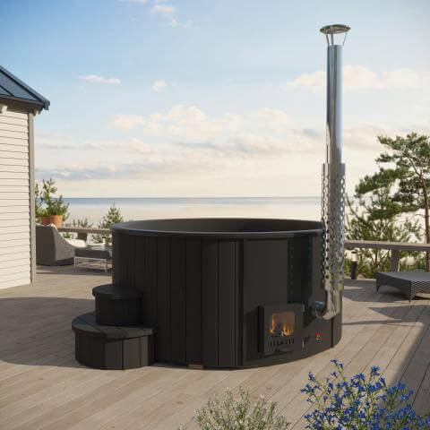 SaunaLife S4 6-Person Wood-Fired Hot Tub | Model S4B/S4N
