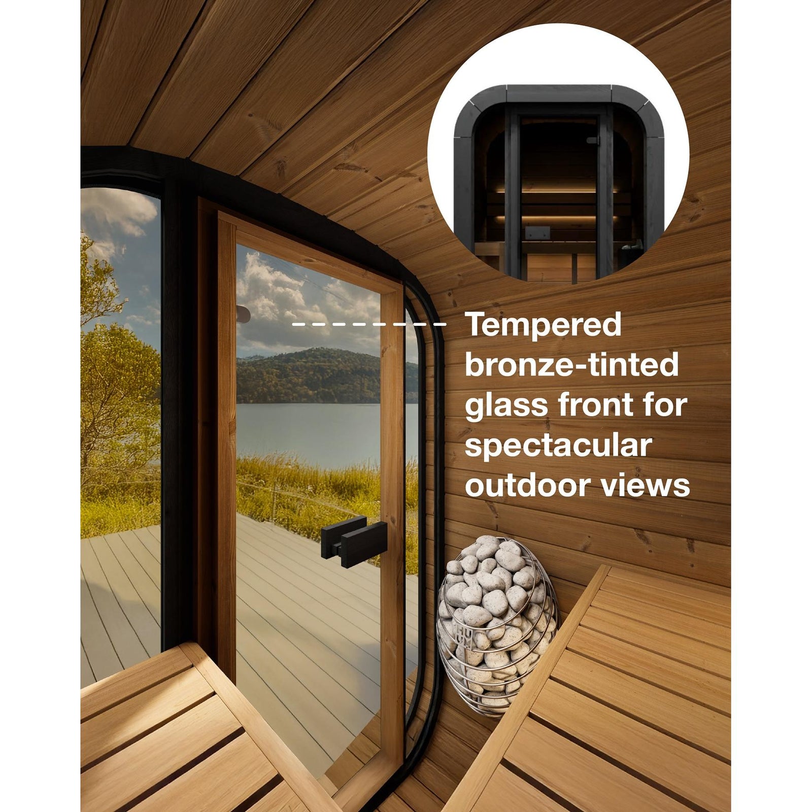 SaunaLife CL3G 2-Person Cube-Series Outdoor Sauna Kit