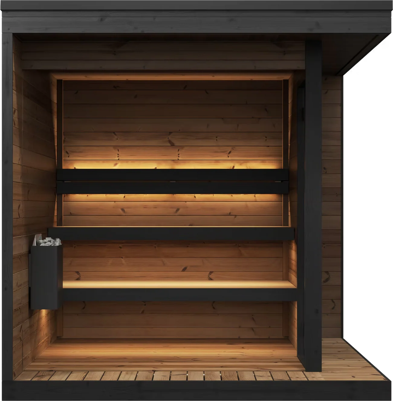 SaunaLife GL6 6-Person Outdoor Traditional Sauna Kit