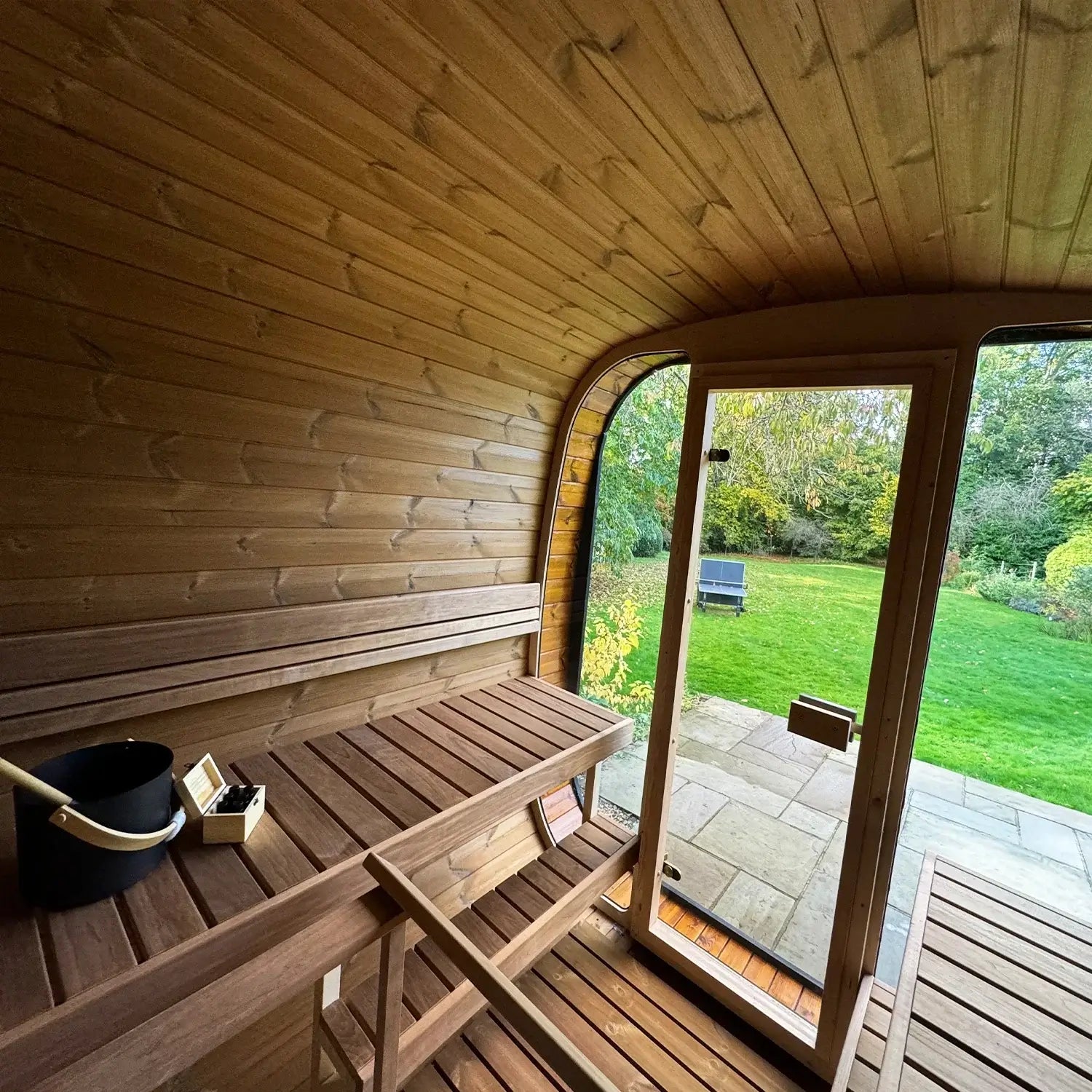 SaunaLife CL7G 6-Person Cube-Series Outdoor Sauna Kit