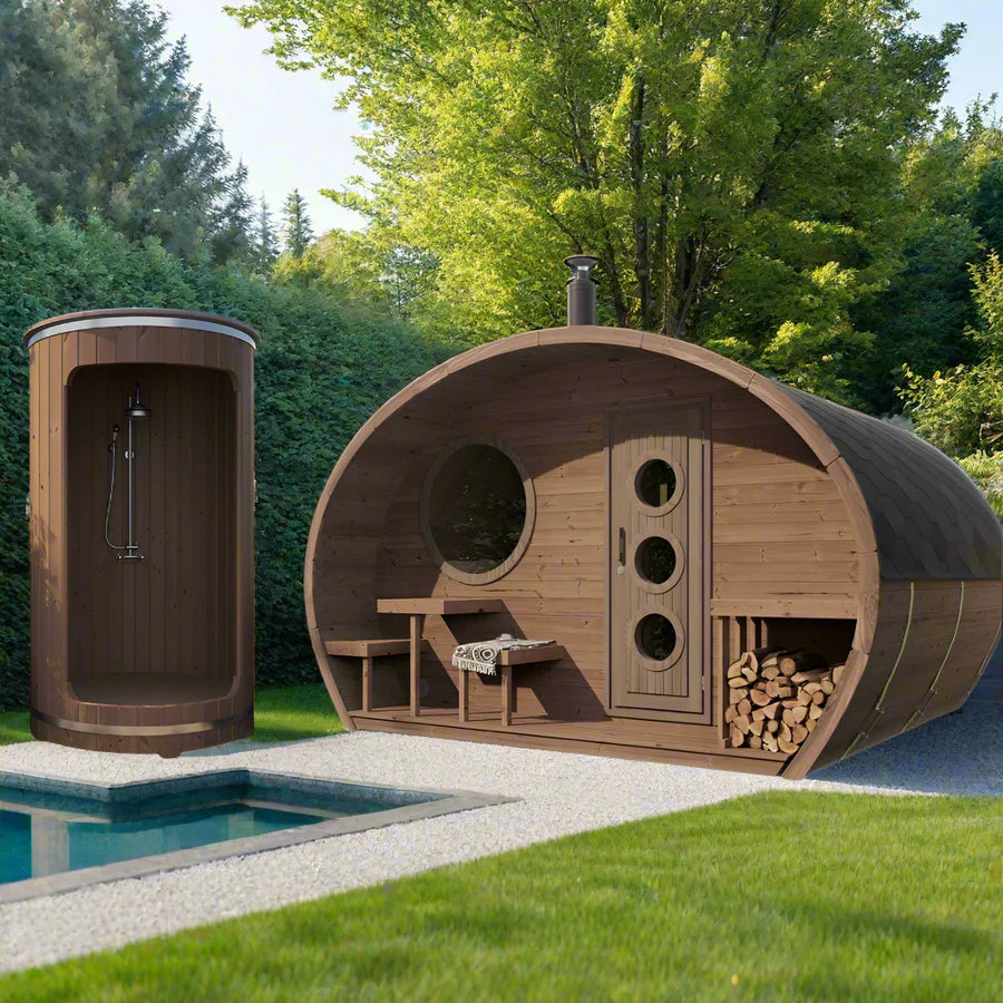Saunalife R3 Outdoor Barrel Shower