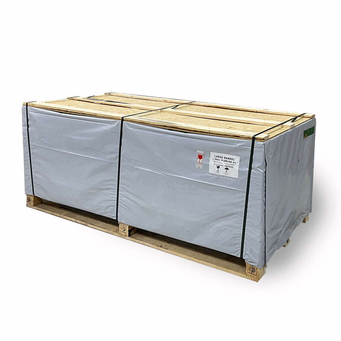 SaunaLife E6W 3 Person Barrel Sauna with Panoramic Rear Window | Ergo Model E6W