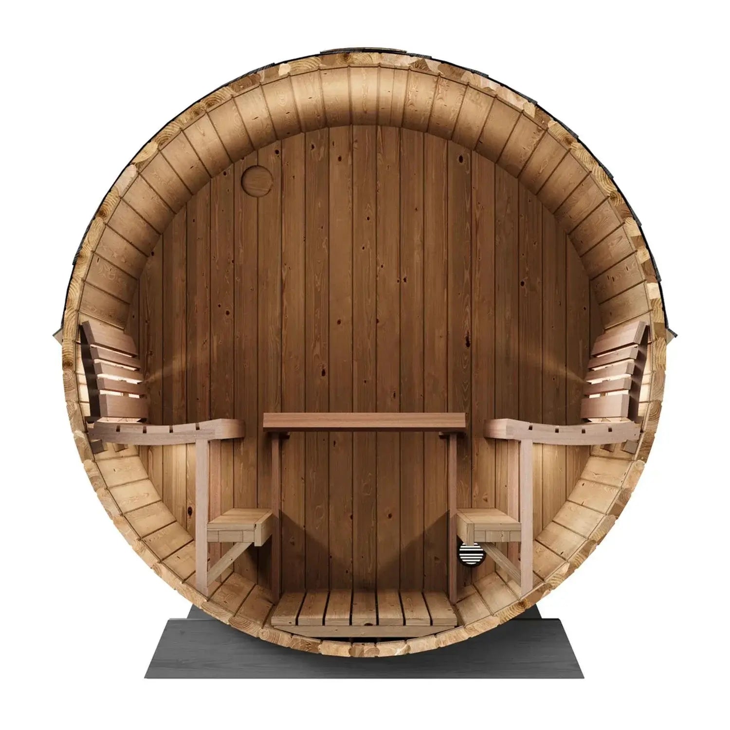 SaunaLife EE8G 4-Person Barrel Sauna | Ergo Elegance Series