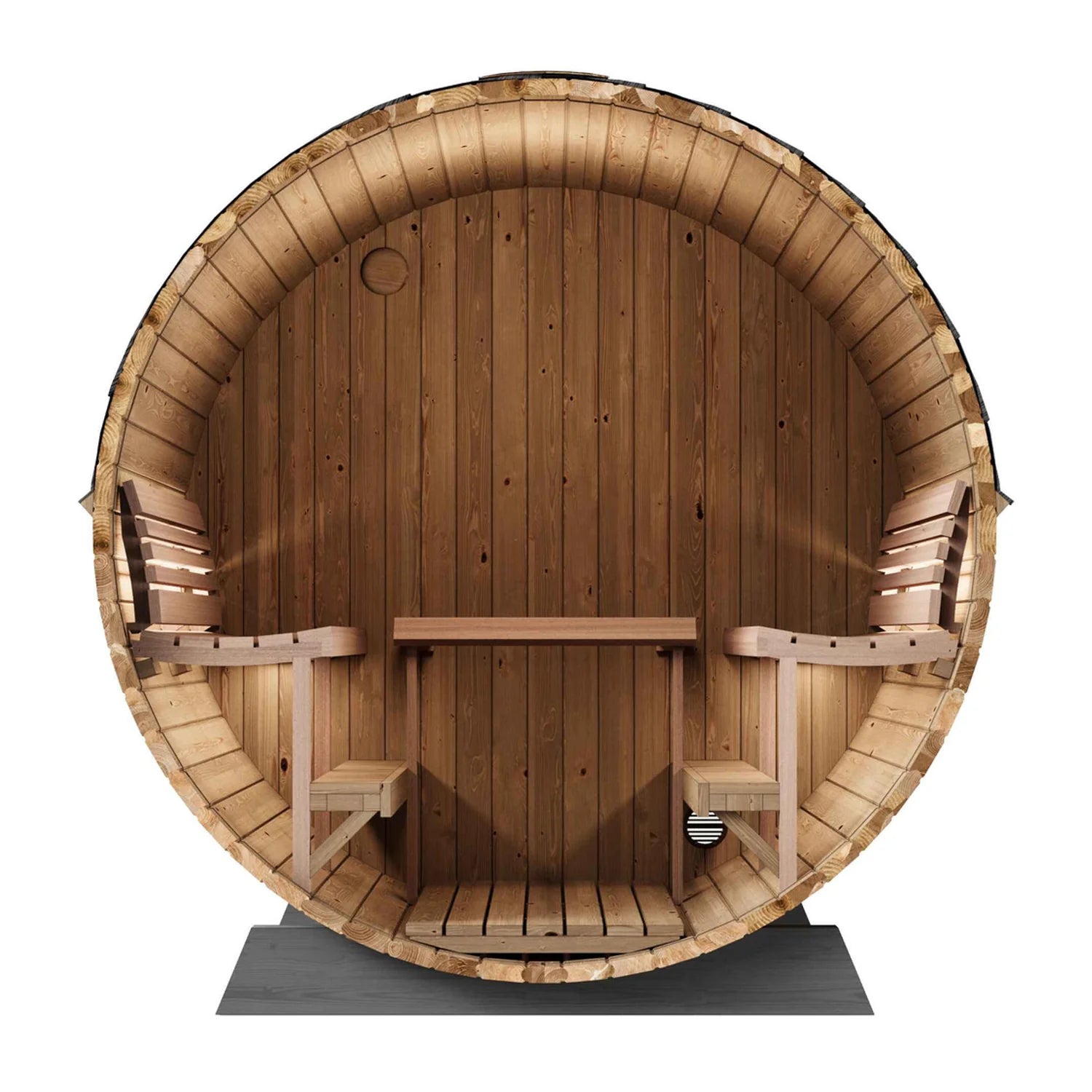 SaunaLife EE8G 4-Person Barrel Sauna | Ergo Elegance Series