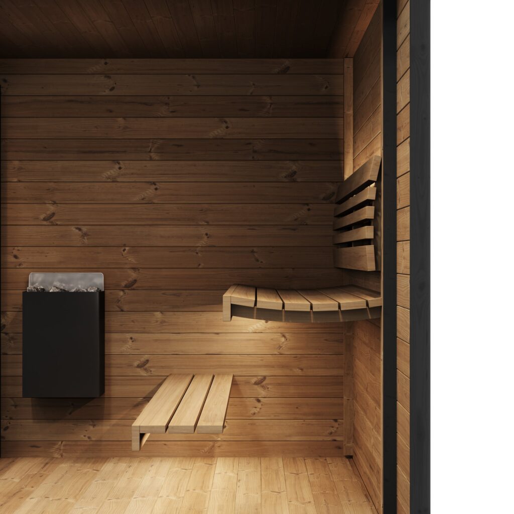 Saunalife gl6 sauna kit interior view.