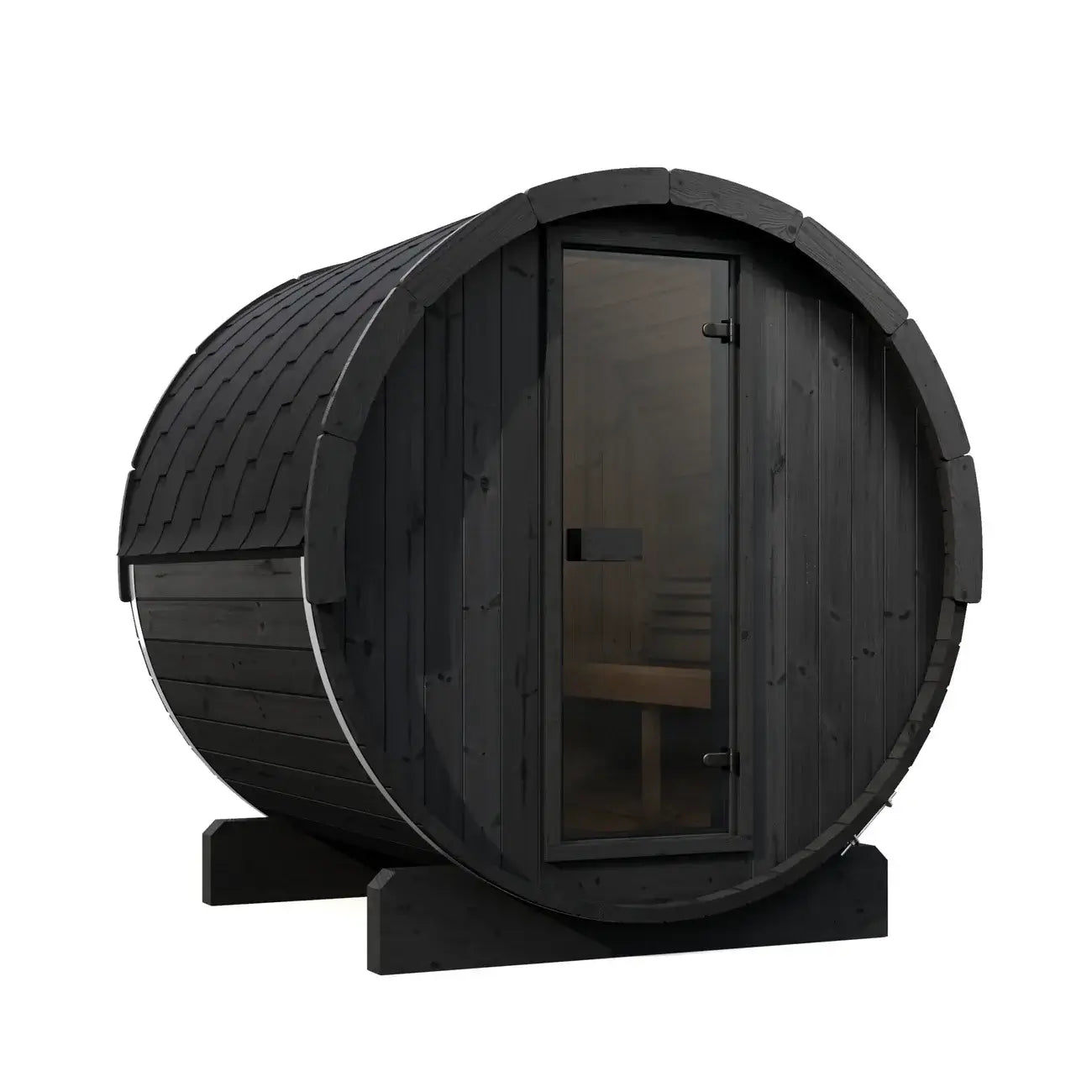 SaunaLife E7 4-Person Outdoor Barrel Sauna | Ergo Model E7