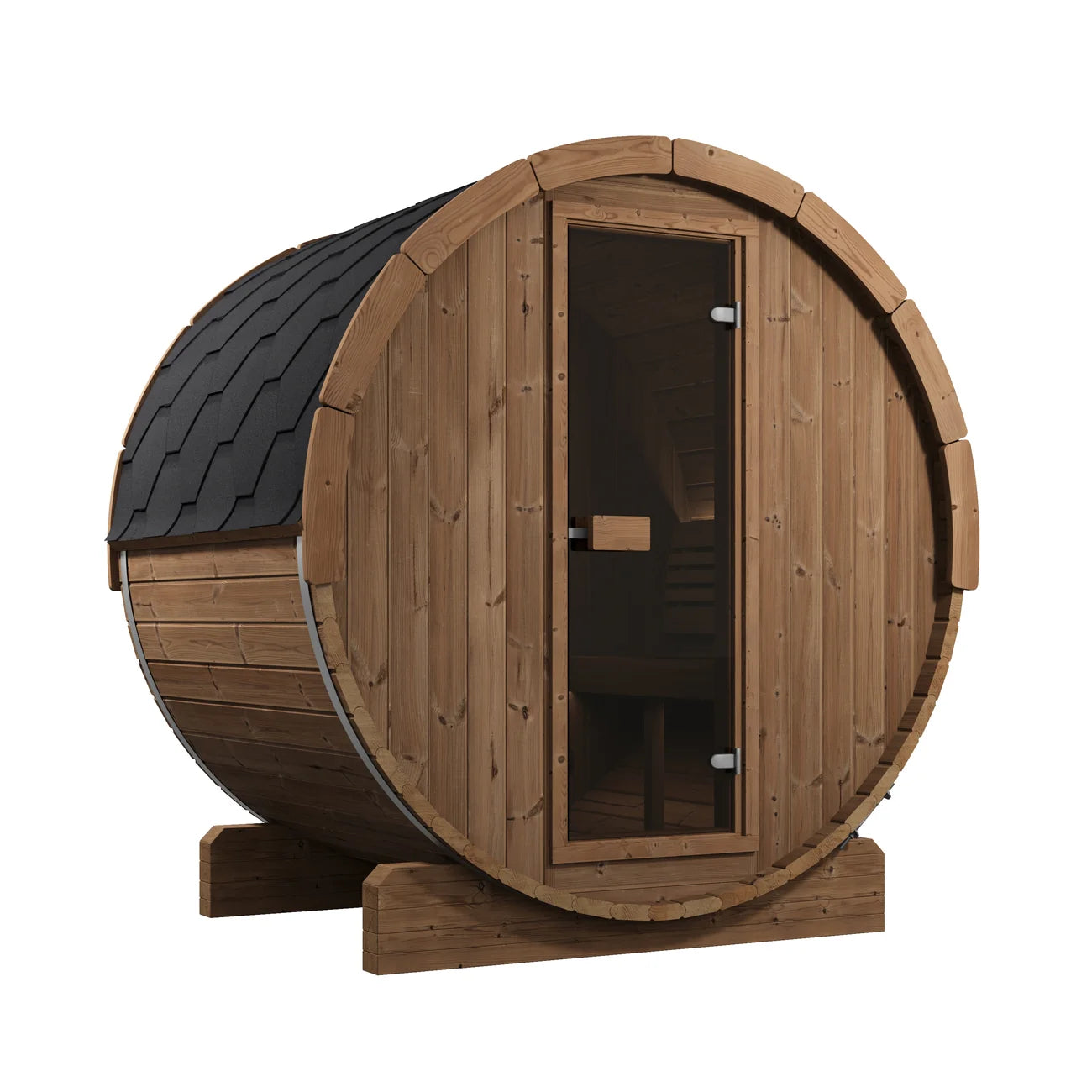 SaunaLife E6 2-4 Person Barrel Sauna | Ergo Model E6