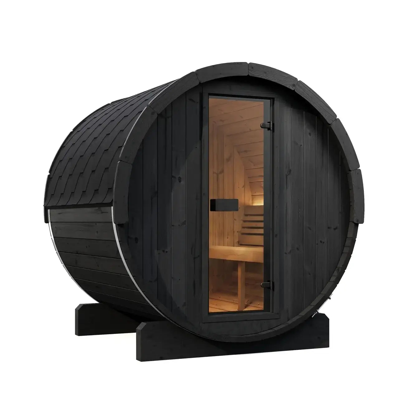 SaunaLife E7 4-Person Outdoor Barrel Sauna | Ergo Model E7