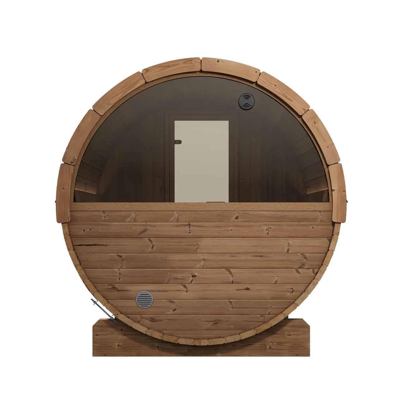 SaunaLife E7W 4-Person Outdoor Barrel Sauna w/ Rear Window