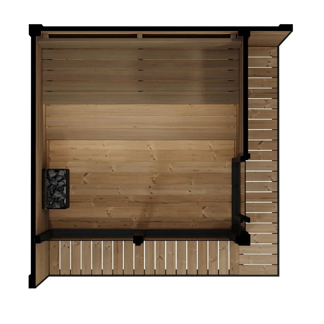 SaunaLife GL6 wooden sauna on a white background
