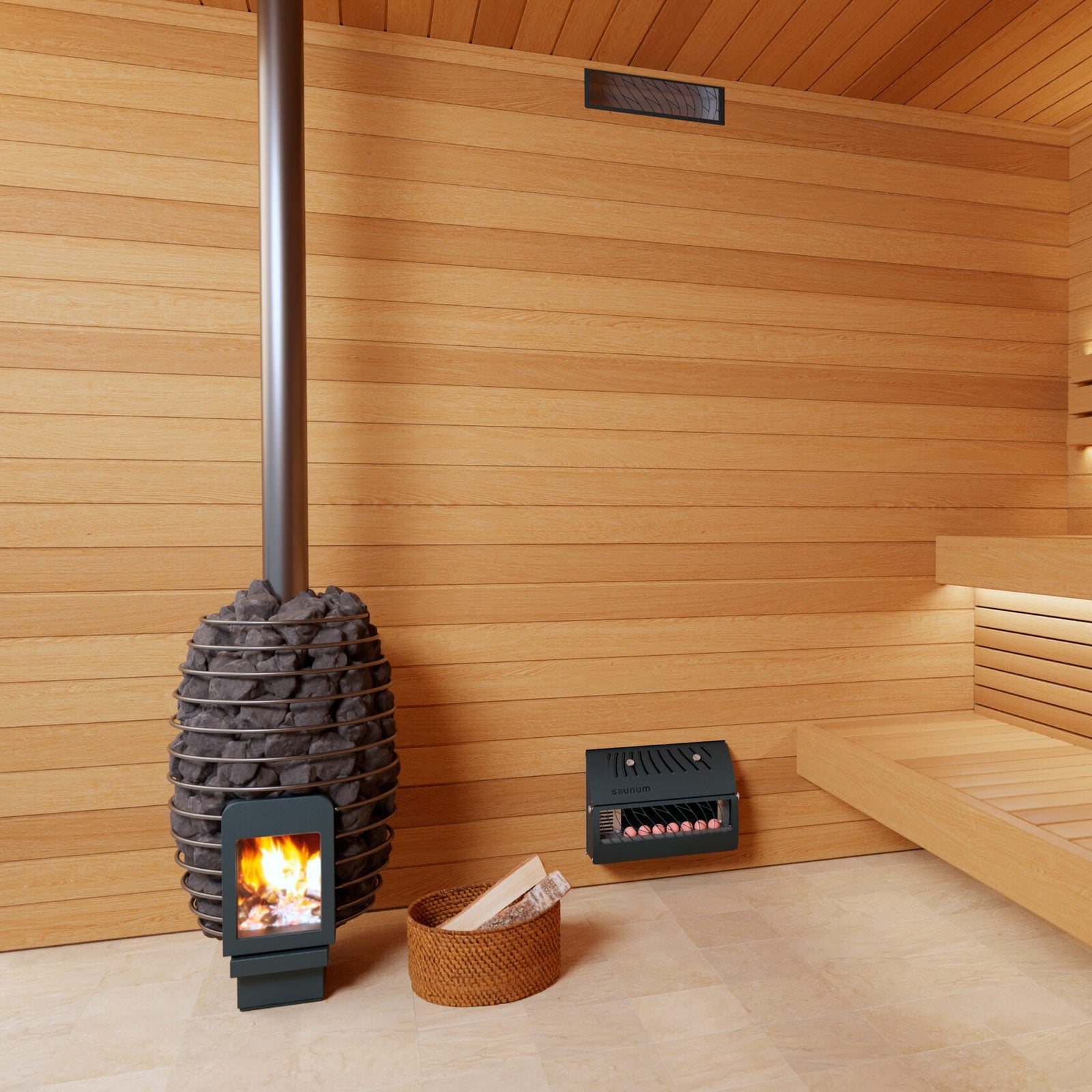 Saunum Sauna Temp & Steam Equalizer In-Wall | AirSolo Wall